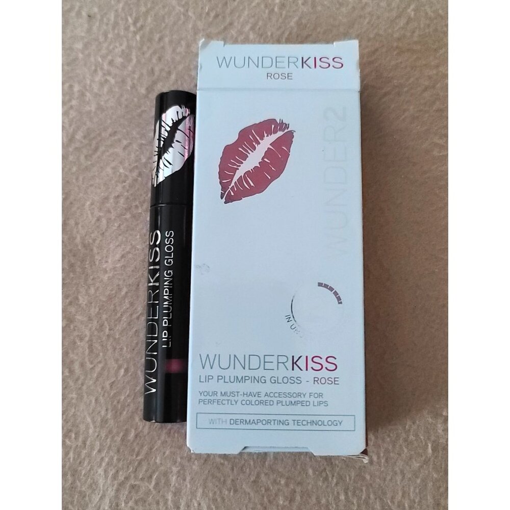 Wunder2 WunderKiss Lip Plumping Gloss ROSE Plump Lips In Under 2 Mins NEW